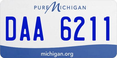 MI license plate DAA6211