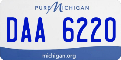 MI license plate DAA6220