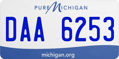 MI license plate DAA6253