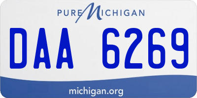 MI license plate DAA6269