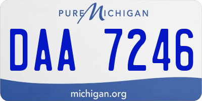 MI license plate DAA7246