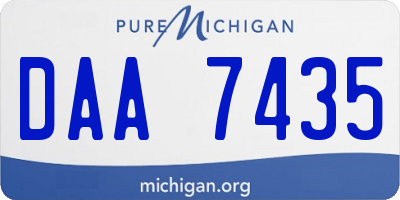 MI license plate DAA7435