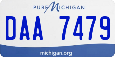 MI license plate DAA7479