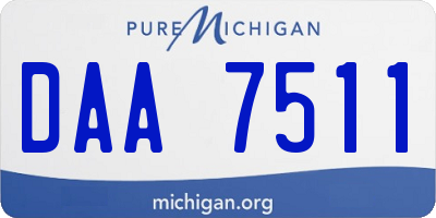 MI license plate DAA7511