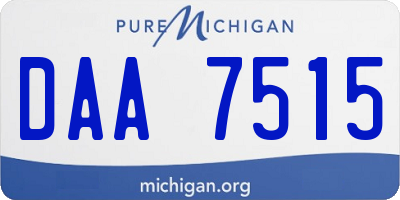 MI license plate DAA7515