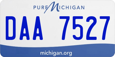MI license plate DAA7527