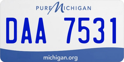 MI license plate DAA7531