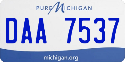 MI license plate DAA7537