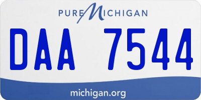 MI license plate DAA7544
