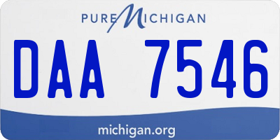 MI license plate DAA7546