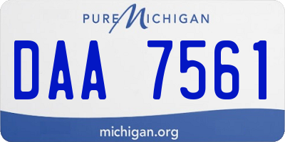 MI license plate DAA7561