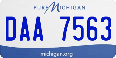 MI license plate DAA7563