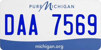 MI license plate DAA7569