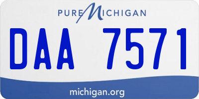 MI license plate DAA7571