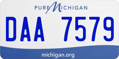 MI license plate DAA7579