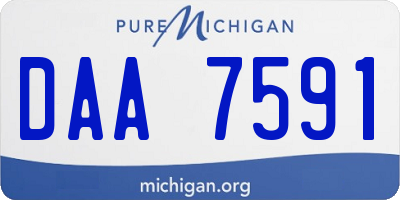 MI license plate DAA7591