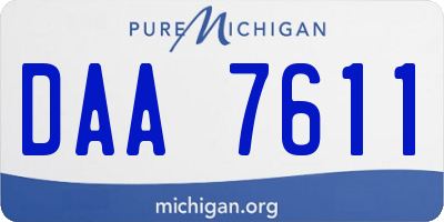 MI license plate DAA7611