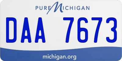 MI license plate DAA7673