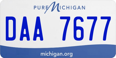 MI license plate DAA7677