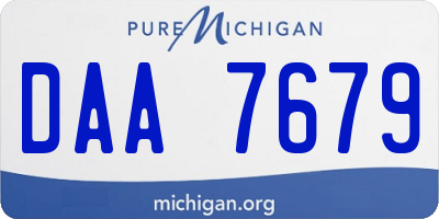MI license plate DAA7679