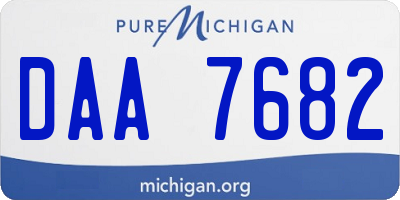 MI license plate DAA7682