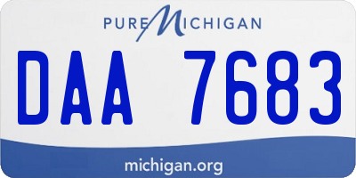MI license plate DAA7683