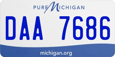 MI license plate DAA7686