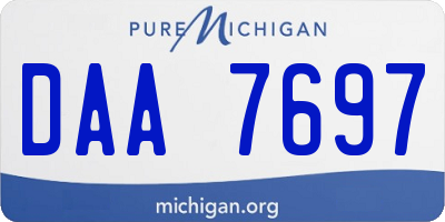 MI license plate DAA7697