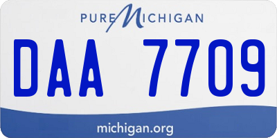 MI license plate DAA7709