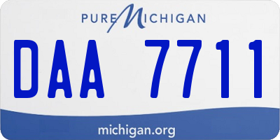 MI license plate DAA7711