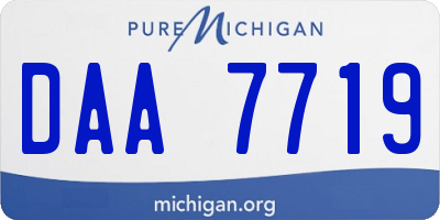 MI license plate DAA7719