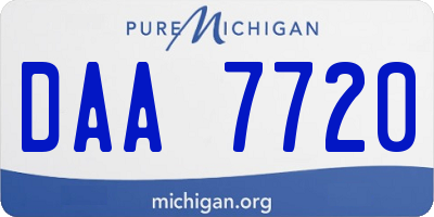 MI license plate DAA7720