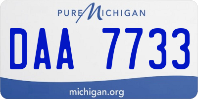 MI license plate DAA7733