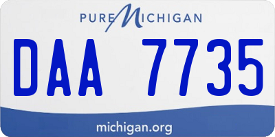 MI license plate DAA7735