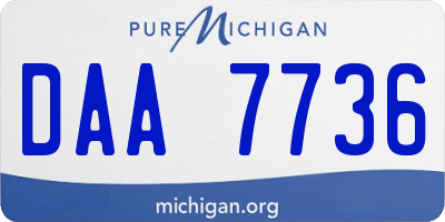 MI license plate DAA7736