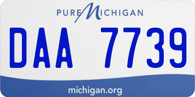 MI license plate DAA7739