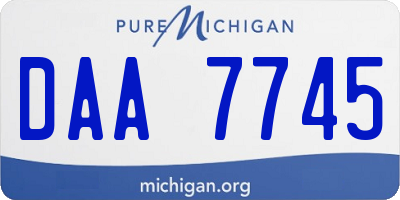 MI license plate DAA7745