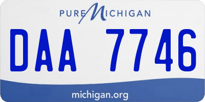 MI license plate DAA7746