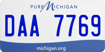 MI license plate DAA7769