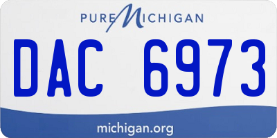 MI license plate DAC6973