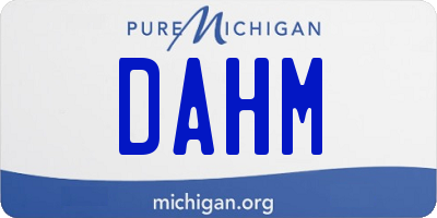 MI license plate DAHM