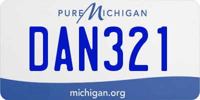 MI license plate DAN321