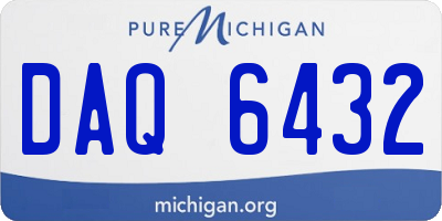 MI license plate DAQ6432