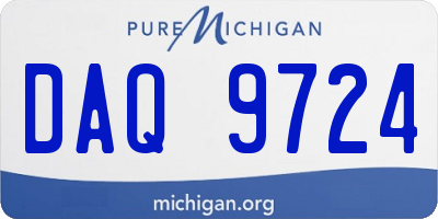 MI license plate DAQ9724