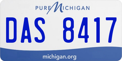 MI license plate DAS8417