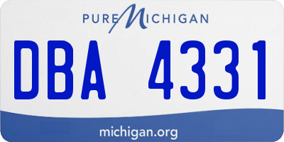 MI license plate DBA4331