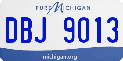 MI license plate DBJ9013