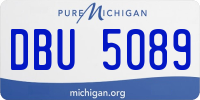 MI license plate DBU5089