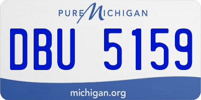 MI license plate DBU5159