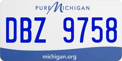 MI license plate DBZ9758